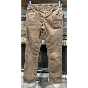Men’s BONOBOS Brown Slim Corduroy Pants Size 33x32 33 X 32 *D3